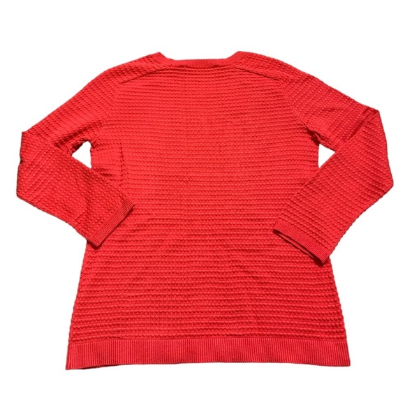 SIMONS CONTEMPORAINE Raised Bubble Sweater With Scoop Neck Red Size Small - Picture 9 of 12